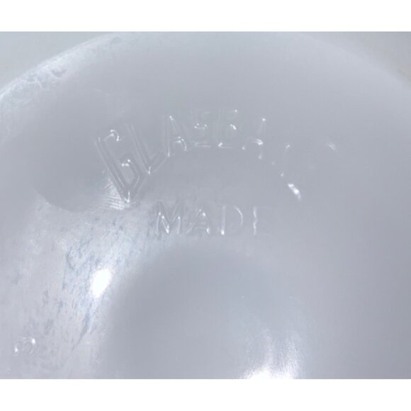 Glasbake 4 Qt White Milk Glass Mixing Bowl Sunbeam Replacement Durable Design - Picture 8 of 8